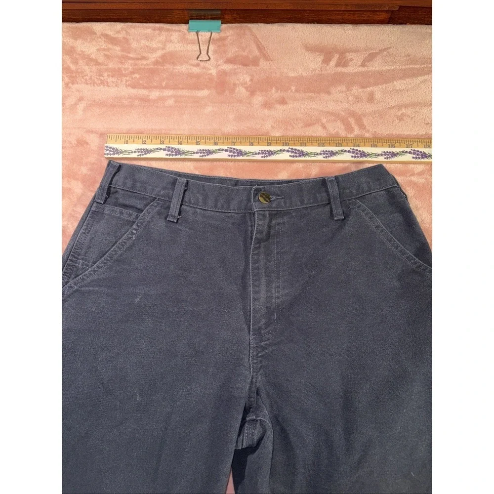 Carhartt Heavy Duty Canvas Work Pants Sz 32/32. Navy Blue. Dungarees.